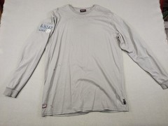 Lot 4 Ariat Work FR Flame Resistant Crew Shirt Mens L Gray Tan CAT 2 NFPA 2112