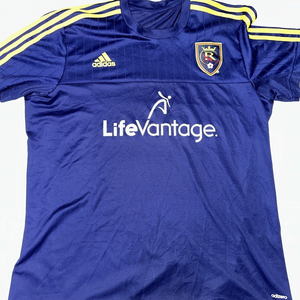 Adidas Climacool Men’s Real Salt Lake Pregame Short-Sleeve T-Shirt XL Blue