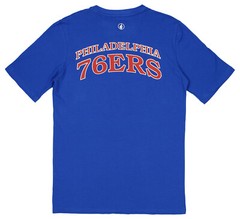 FISLL NBA Men’s Philadelphia 76ers Team Color, Name and Logo Premium T-Shirt