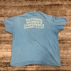 Vintage 1977 Women On The Move National Conventional T Shirt Feminist