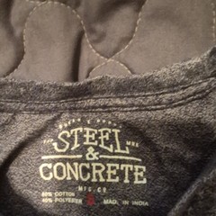 Steel & Concrete Gray Heather Short Sleeve Crew Neck Tee Cotton/Polyester S