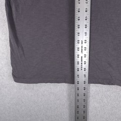 Pact Organic Cotton Gray Short Sleeve 2 Button Pocket Henley Shirt Mens Large