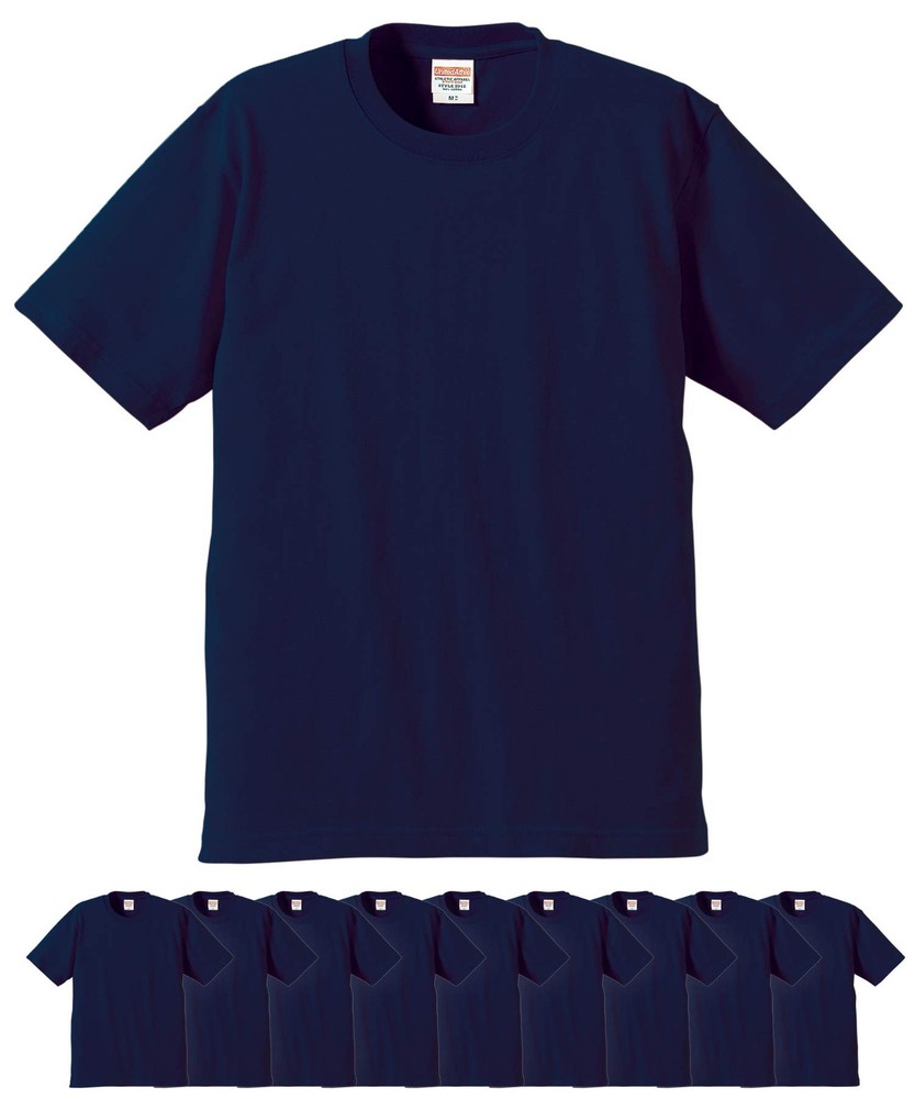 United Athle 5942-01 6.2oz Premium T-shirt 10 Piece Set Men’s (Navy, S)