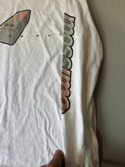 Vtg Mossimo XL White Eraser “rub One Out” LS T Shirt Y2K