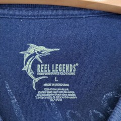 Reel Legends Men’s T-Shirt Blue Large Short Sleeve Crew Neck Preshrunk Cotton