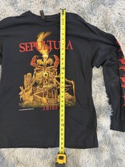 Sepultura Arise European Tour 1991 Long Sleeve Shirt Vintage Size Large