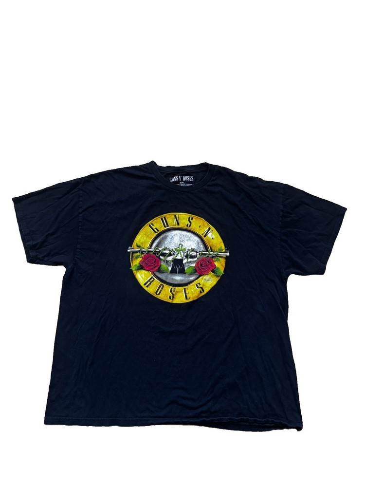Guns N Roses, Black Short Sleeve T Shirt men’s XXL Rock Music 80s 90s Band Tee