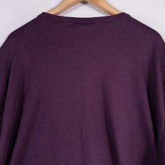 Murano T Shirt Men 4XT Dark Purple Liquid Cotton Long Sleeve Casual Soft Comfort