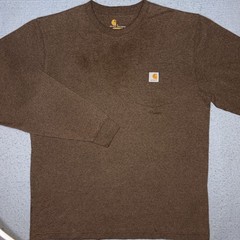 Carhartt Long Sleeve Logo T shirt Men’s Large Loose Fit K231 Green