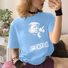Trump Middle Finger 2026 Meme Funny Trump Flipping The Birds Unisex T-Shirt