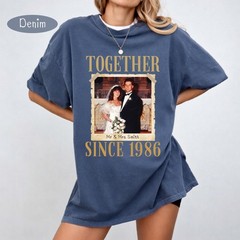 Custom 40th Anniversary Shirt Personalized Wedding Photo Ruby Wedding Gift Tee