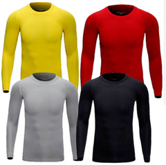 Men Thin Long Sleeve Underwear Johns Winter Sport Basic Crew Tops Shirt No Plush