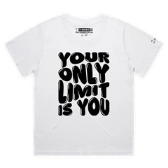 VOICEART Your Only Limit Is You Quote Motivational T-Shirt with Premium Graphic