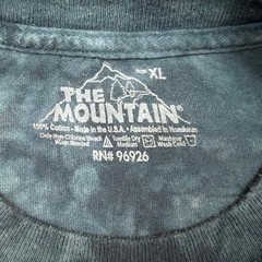 THE MOUNTAIN T-Shirt Men’s XL Teal Blue Tie-Dye Zombie Graphic Cotton