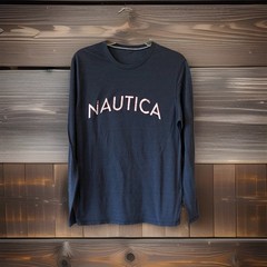 Nautica Navy Blue Lightweight Long Sleeve Shirt Men’s Medium