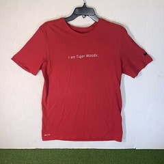 NIKE MENS “I AM TIGER WOODS” T SHIRT Size Medium CW2577 687 Red