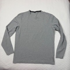 Public Rec Mens Long Sleeve Tee Large Pima Cotton Lyocell Heather Grey EUC