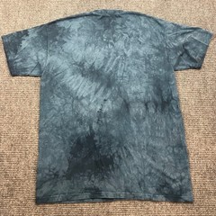 THE MOUNTAIN T-Shirt Men’s XL Teal Blue Tie-Dye Zombie Graphic Cotton