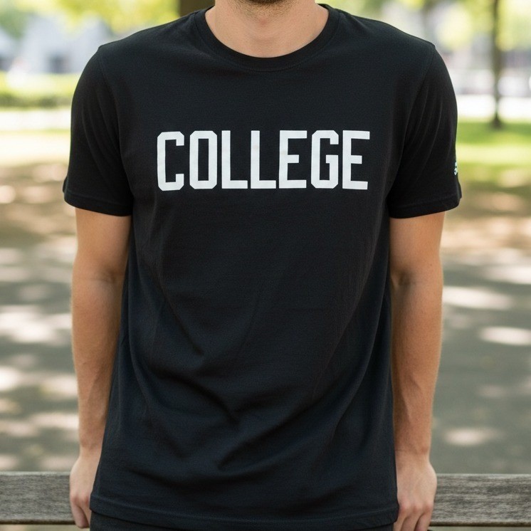 Adidas Ultimate Tee Mens Black College Graphic Climalite Performance Shirt L