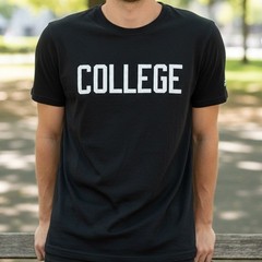 Adidas Ultimate Tee Mens Black College Graphic Climalite Performance Shirt L