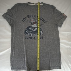 Homage 10 Cent Beer Night T Shirt Mens Size Medium Gray Cleveland Ohio