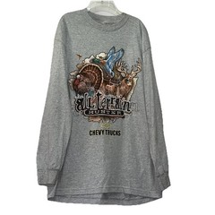 Vintage 90s hunting t shirt chevy all terrain crewneck mens size L guc e2200