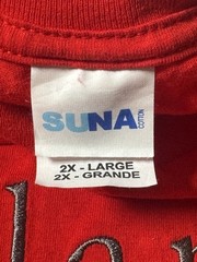Pre Owned Good Orlando Florida Suna T Shirt Embroidered Red Silver Men Size 2XL