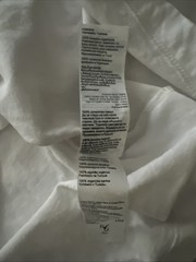 AllSaints London Redact Oversized Embroidered Logo T Shirt Ashen White L $99