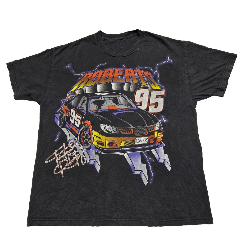 Vintage J Galt T-Shirt Unisex One Size Racing Triston Roberts 95 Cars Graphic