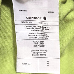 CARHARTT Heavyweight Shirt Mens Medium Green Long Sleeve Outdoor Spellout NWT