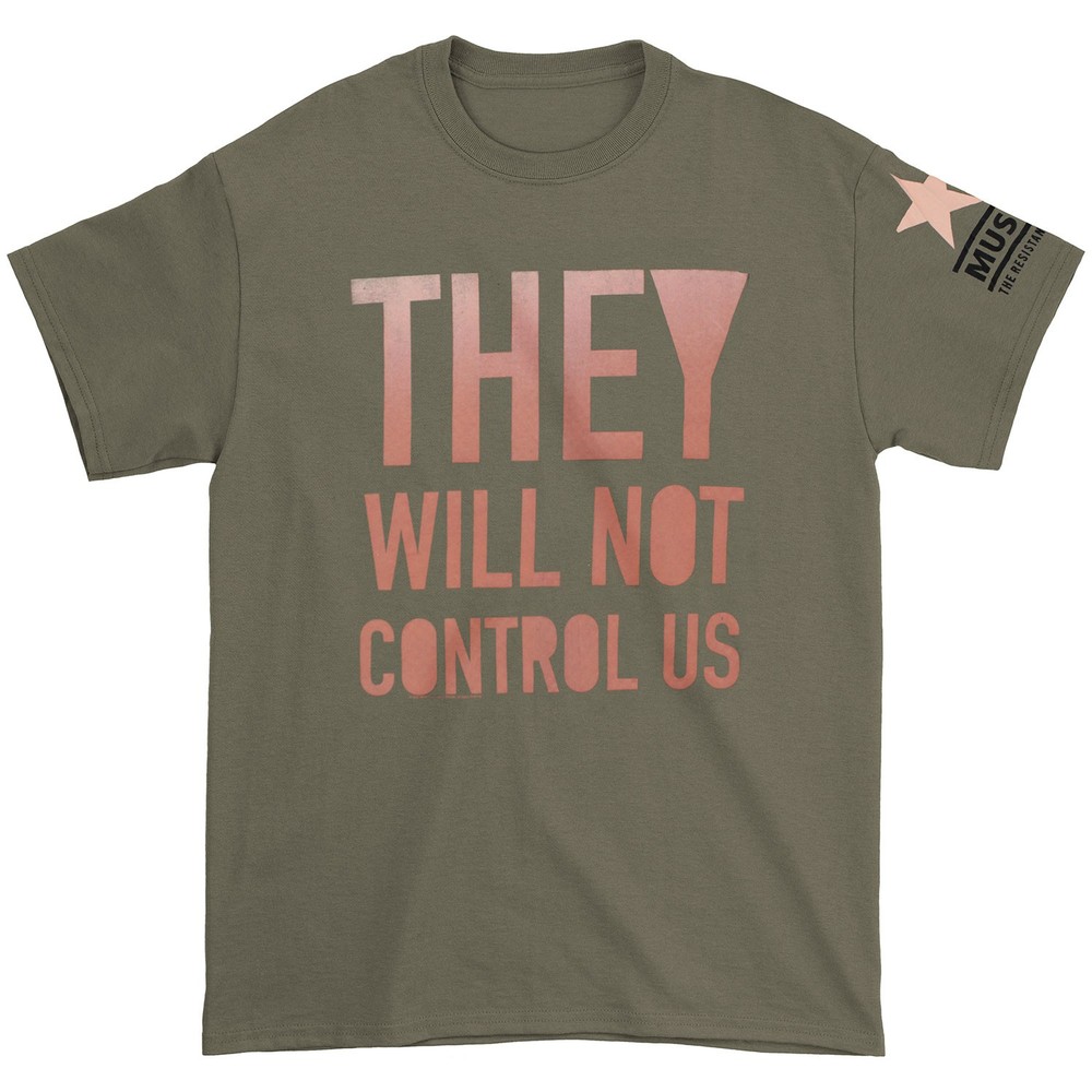 Men’s Muse They Will Not Control Us T-shirt Small Army