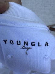 YoungLA #4018 Sample PC Foundation Oversized Tee Shirt White Logo NWT LARGE