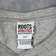 Roots Athletics Shirt Mens Small Gray 1973 Logo Graphic Tee Crew Neck Canada