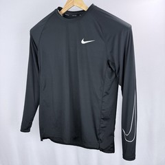 Nike PRO Athletic Long Sleeve Shirt Mens XL Slim Fit Black Stretch DRI-FIT