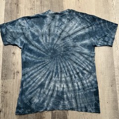 VTG 90s Earth Culture Blue Tie Dye T Shirt Sostanza Embroidered Peace 420 Hippie