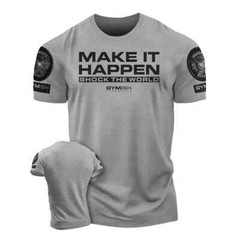 Men’s Gym T-Shirt Training Heavy Weight Lifting 3D Printed Fitness Running Top T