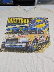 Dirt Track Racing T Shirt Size L Vtg 1993
