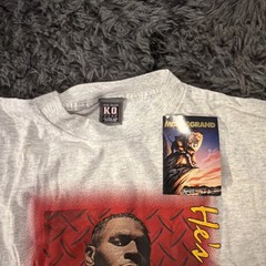 Vintage MGM Grand Iron Mike Tyson 2XL Gray Shirt Boxing Fighting Vegas 90s