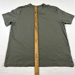 Pact Mens V neck Gray Green Short Sleeve Organic Cotton T-shirt Tee Casual Sz XL
