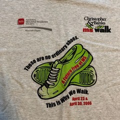Vintage Multiple Sclerosis Society MS Walk Christopher & Banks Wisconsin Shirt L