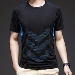 Male Tees Shirts O Neck Business Quick-drying Green Tops Wholesale Fashion Luxur