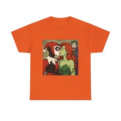 Harley Quinn Kissing Poison Ivy Joker Shocked Tee Unisex T-Shirt Batman Comic St