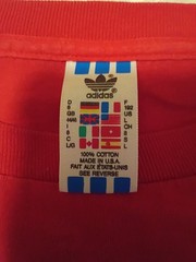 Men’s Vintage Adidas Trefoil Logo Long Sleeve T-Shirt Single Stitch 80s/90s Red