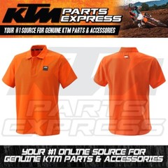 NEW OEM KTM PURE RACING POLO SHORT SLEEVE ORANGE SIZE XL 3PW220042105