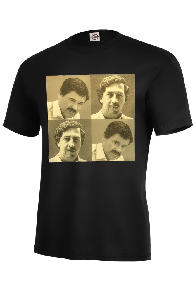 PABLO ESCOBAR & EL CHAPO T-SHIRT COCAINE,CARTEL,NARCOS ASSORTED COLORS S-5XL