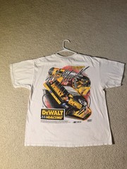 Vintage 2001 Matt Kenseth DeWALT Racing NASCAR T Shirt XL Double Sided M&O Roush