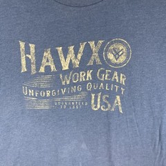 Hawx Men’s Blue Short Sleeve Work Gear USA Size 2XL Everyday Casual Cotton Blend