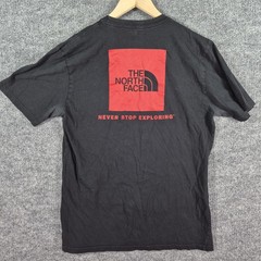 The North Face T-Shirt Men’s Medium Black Red Crewneck S-Sleeve Spellout Casual