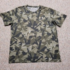 Under Armour Freedom Shirt Mens XL Green Camo Graphic Tee USA Flag 11107