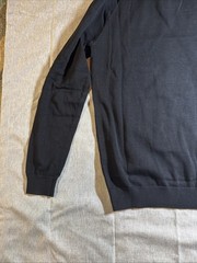 Pure Cotton Knitted Open Collar Long Sleeve Black Small-Brand Tailored Athlete